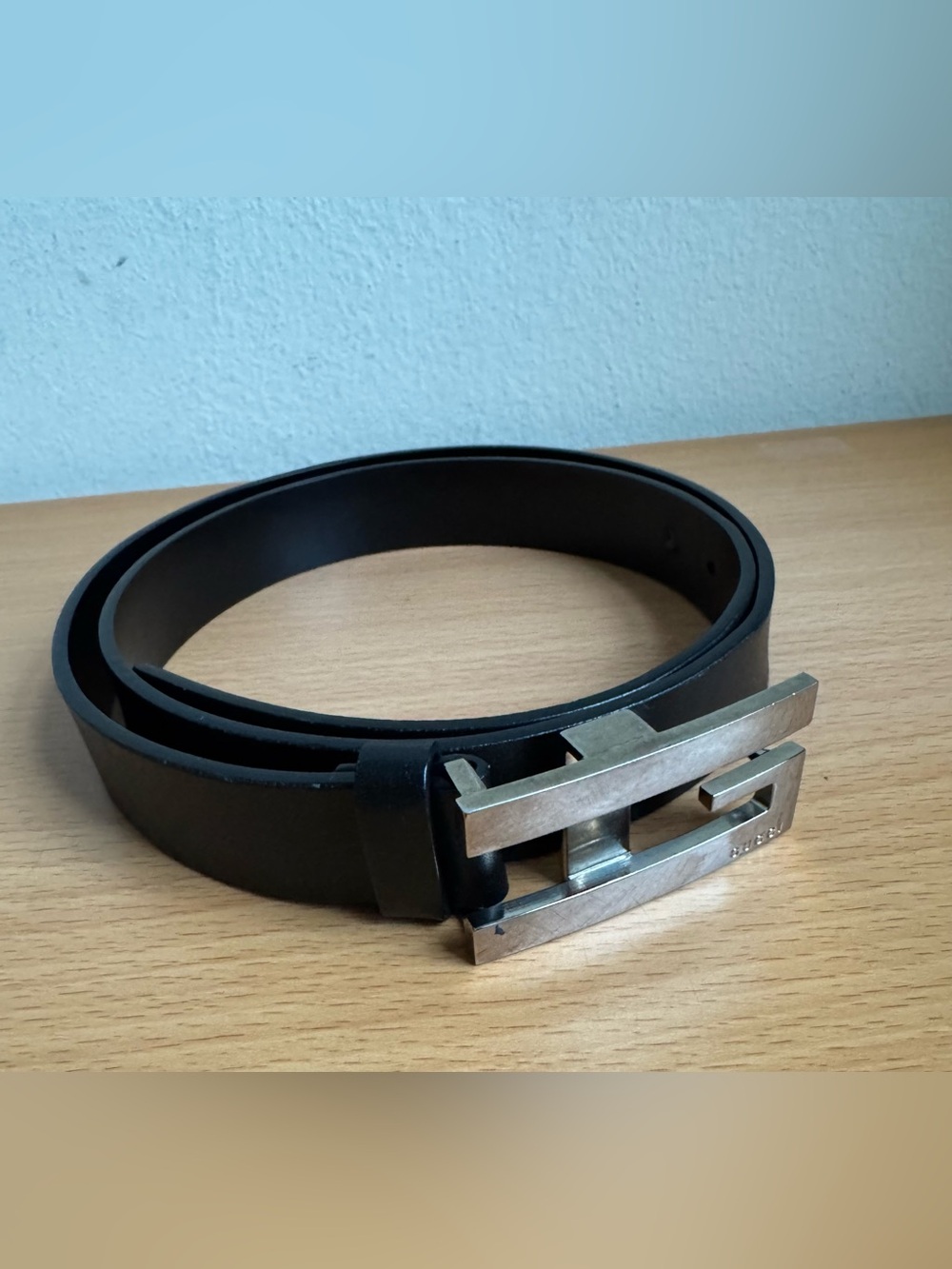 VINTAGE GUCCI LEATHER DRESS BELT BLACK Size 85/34 UNISEX ITALY